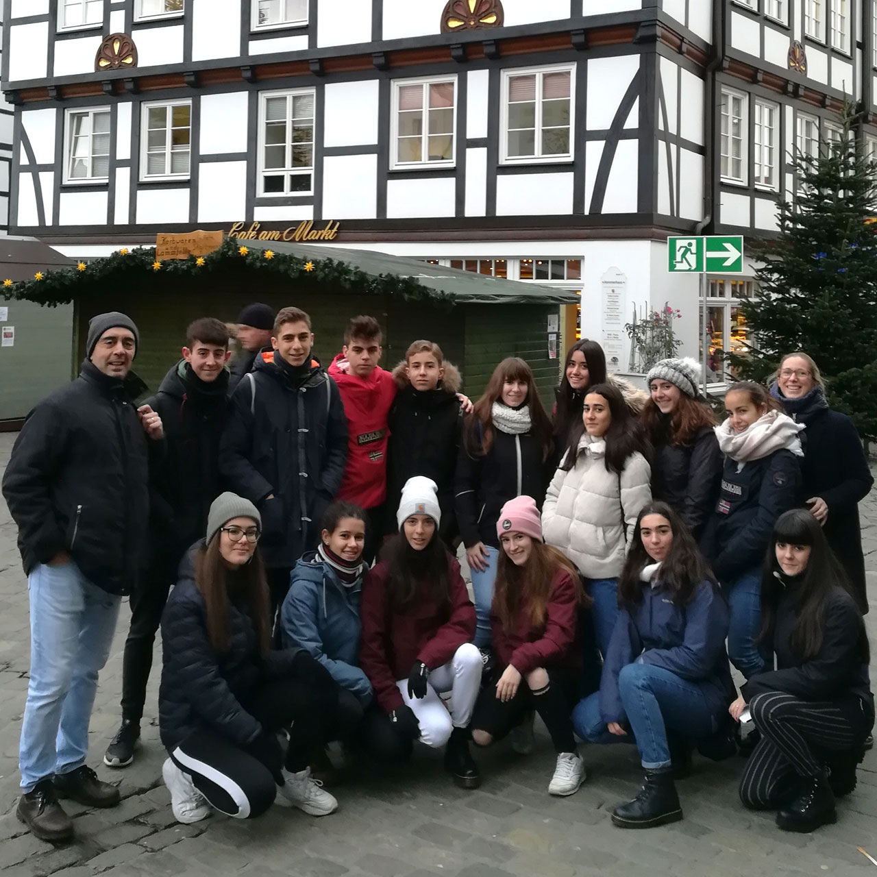 Alumnos de Colegios El Valle en intercambio con alumnos alemanes.